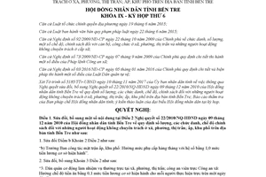 Nghị quyết 28/2017/NQ-HĐND sửa đổi 22/2010/NQ-HĐND người không chuyên trách Bến Tre