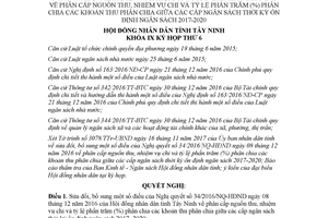 Nghị quyết 42/2017/NQ-HĐND sửa đổi Nghị quyết 34/2016/NQ-HĐND Tây Ninh