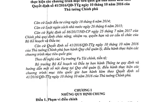 Thông tư 07/2017/TT-BKHĐT quy định và hướng dẫn nội dung Quyết định 41/2016/QĐ-TTg
