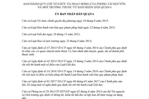 Quyết định 05/2017/QĐ-UBND Quy chế tổ chức Phòng Tài nguyên quận 6 Hồ Chí Minh