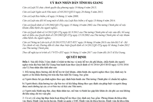 Quyết định 22/2017/QĐ-UBND sửa đổi Điều 2 mức hỗ trợ chi phí khám bệnh người nghèo Hà Giang