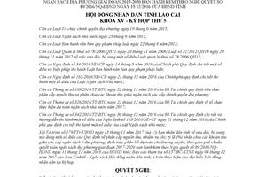 Nghị quyết 14/2017/NQ-HĐND sửa đổi Nghị quyết 89/2016/NQ-HĐND ngân sách địa phương Lào Cai