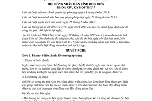 Nghị quyết 83/2017/NQ-HĐND chế độ công tác phí chế độ chi hội nghị cơ quan đơn vị Điện Biên
