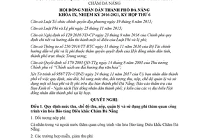 Nghị quyết 124/2017/NQ-HĐND sử dụng phí thăm quan Bảo tàng Điêu khắc Chăm Đà Nẵng