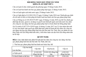 Nghị quyết 46/2017/NQ-HĐND phân bổ kinh phí bảo xây dựng văn bản quy phạm pháp luật Tây Ninh