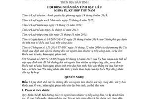 Nghị quyết 14/2017/NQ-HĐND chế độ bồi dưỡng đối với người làm nhiệm vụ tiếp công dân Bạc Liêu
