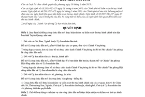 Quyết định 442/QĐ-UBND 2017 công chức đầu mối kiểm soát thủ tục hành chính Tuyên Quang