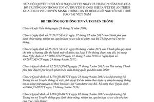 Quyết định 2447/QĐ-BTTTT 2017 sửa đổi 1178/QĐ-BTTTT chuyển mạng thông tin di động