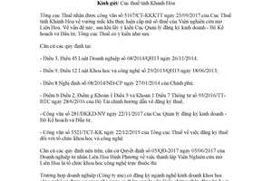 Công văn 5684/TCT-KK 2017 vướng mắc khi thực hiện cấp mã số thuế Viện nghiên cứu mở Liên Hoa