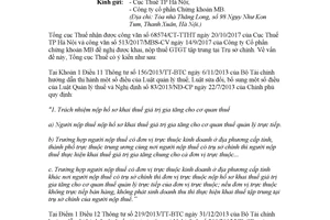 Công văn 5709/TCT-DNL 2017 khai nộp thuế giá trị gia tăng tập trung