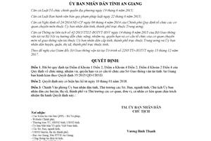 Quyết định 96/2017/QĐ-UBND quyền hạn và cơ cấu tổ chức của Sở Giao thông vận tải An Giang