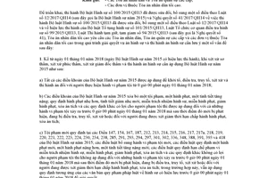 Công văn 04/TANDTC-PC 2018 áp dụng BLHS 2015 Nghị quyết 41 Quốc hội