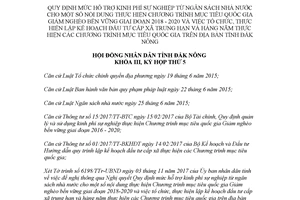 Nghị quyết 26/2017/NQ-HĐND mức hỗ trợ kinh phí thực hiện Giảm nghèo bền vững Đắk Nông