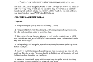 Kế hoạch 253/KH-UBND 2017 công tác an toàn thực phẩm Hà Nội