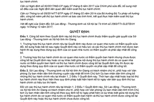 Quyết định 3771/QĐ-UBND 2017 công bố thủ tục hành chính thuộc thẩm quyền Sở Lao động An Giang