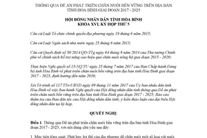 Nghị quyết 81/NQ-HĐND 2017 thông qua Đề án phát triển chăn nuôi bền vững Hòa Bình 2017 2025