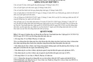 Nghị quyết 27/2017/NQ-HĐND bổ sung Nghị quyết 10/2016/NQ-HĐND Quảng Bình