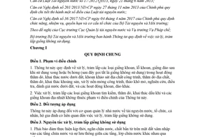 Thông tư 72/2017/TT-BTNMT quy định việc xử lý trám lấp giếng không sử dụng