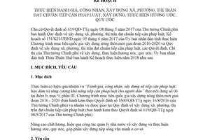 Kế hoạch 02/KH-UBND 2018 đánh giá xây dựng xã phường thị trấn đạt chuẩn tiếp cận pháp luật Huế