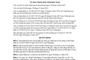 Quyết định 49/2017/QĐ-UBND quy định nội dung 01/2017/NĐ-CP thi hành Luật Đất đai Bắc Kạn