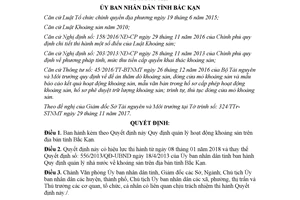 Quyết định 50/2017/QĐ-UBND Quy định quản lý hoạt động khoáng sản Bắc Kạn