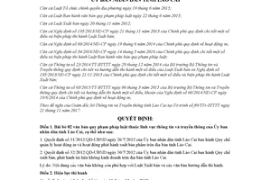 Quyết định 38/2017/QĐ-UBND bãi bỏ 02 văn bản lĩnh vực thông tin truyền thông Lào Cai