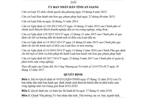 Quyết định 98/2017/QĐ-UBND bãi bỏ 43/2012/QĐ-UBND phát triển cụm công nghiệp An Giang