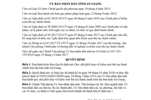 Quyết định 97/2017/QĐ-UBND Quy chế phối hợp kiểm soát thủ tục hành chính An Giang