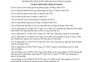 Quyết định 100/2017/QĐ-UBND Quy chế quản lý bảo đảm an toàn đập của hồ chứa nước An Giang