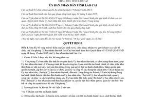 Quyết định 40/2017/QĐ-UBND sửa đổi Quy định vị trí chức năng Văn phòng Ủy ban Lào Cai