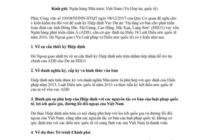 Công văn 5240/BNG-LPQT 2017 Hiệp định Vay Dự án Hạ tầng cơ bản phát triển toàn diện Đông Bắc