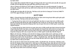 Quyết định 46/QĐ-UBND 2018 công bố Bộ thủ tục hành chính Sở Văn hóa Thể thao Du lịch An Giang