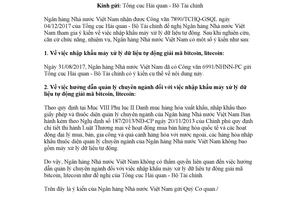 Công văn 10230/NHNN-PC 2017 nhập khẩu máy xử lý dữ liệu tự động