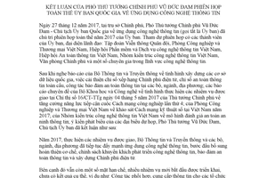 Thông báo 17/TB-VPCP 2018 kết luận của Phó Thủ tướng phiên họp về ứng dụng công nghệ thông tin