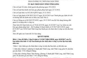 Quyết định 28/2017/QĐ-UBND sửa đổi Quyết định 19/2017/QĐ-UBND Vĩnh Long