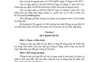Thông tư 64/2017/TT-BTNMT quy định xác định dòng chảy tối thiểu trên sông suối hạ lưu các hồ chứa