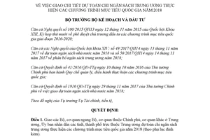 Quyết định 1854/QĐ-BKHĐT 2017 giao chi tiết dự toán chi ngân sách trung ương