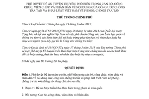 Quyết định 65/QĐ-TTg 2018 Đề án tuyên truyền phổ biến nội dung Công ước chống tra tấn