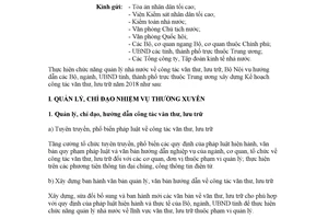 Công văn 73/BNV-VTLTNN 2018 phương hướng nhiệm vụ công tác văn thư lưu trữ