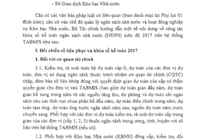 Công văn 17676/BTC-KBNN 2017 hướng dẫn công tác khóa sổ kế toán trên TABMIS