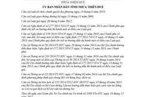 Quyết định 05/2018/QĐ-UBND giá dịch vụ xe ra vào bến ô tô Huế