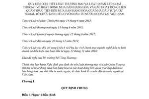 Nghị định 09/2018/NĐ-CP quy định chi tiết Luật thương mại và Luật Quản lý ngoại thương