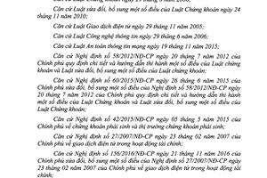 Thông tư 134/2017/TT-BTC hướng dẫn giao dịch điện tử trên thị trường chứng khoán