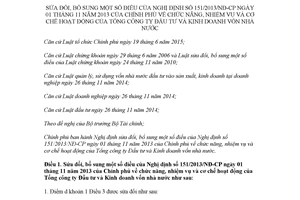 Decree 147/2017/ND-CP amendments 151/2013/ND-CP tasks State Capital Investment Corporation