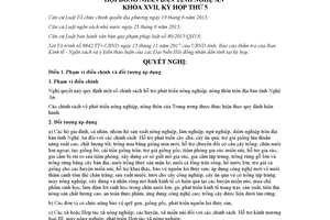 Nghị quyết 14/2017/NQ-HĐND chính sách hỗ trợ phát triển nông nghiệp nông thôn Nghệ An