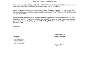 Công văn 07/BHXH-QLT 2018 tỷ giá ngoại tệ 6 tháng đầu năm Hồ Chí Minh