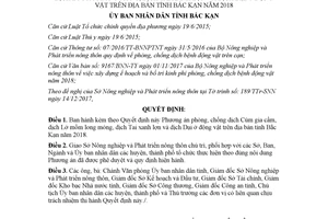 Quyết định 2184/QĐ-UBND 2017 Phương án phòng chống dịch Cúm gia cầm Bắc Kạn