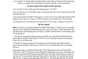 Quyết định 485/QĐ-UBND 2017 sửa đổi 84/QĐ-UBND Bảng giá nước sạch Tuyên Quang