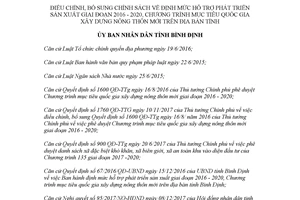 Quyết định 82/2017/QĐ-UBND bổ sung chính sách định mức hỗ trợ phát triển sản xuất Bình Định