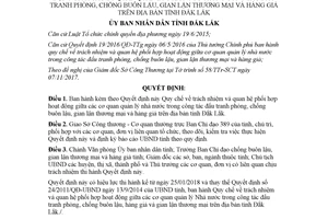 Quyết định 01/2018/QĐ-UBND Quy chế phối hợp quản lý nhà nước phòng chống buôn lậu Đắk Lắk